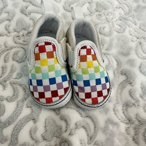 Vans baby shoes rainbow checker size 3